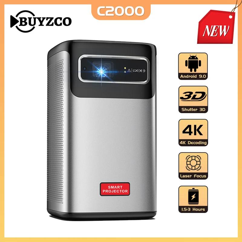 Buyzco Ʈ ̴ ó׸ Ʈ ȵ̵ 9.0, ޴ Ȩ þ  LED DLP, ͸ ,  2 + 32GB, 3D 4K, C2000